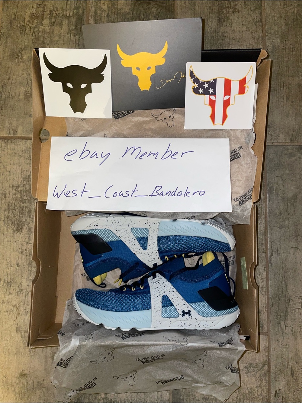 Under Armour Project Rock 4 Men’s Shoes Size 9, Color: Blue - The Rock
